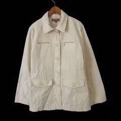 レノマ renoma ジャケット ミリタリー ナイロン ジップアップ 長袖 L ライトベージュ 軽量 アウター