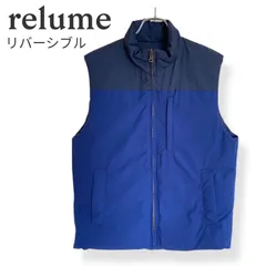 relume JOURNAL STANDARD レリューム ジャーナルスタンダード ネイビー×ブルー ダウンベスト キルティング ポリエステル65% コットン35% Mサイズ メンズ カジュアル 秋冬 882KZ