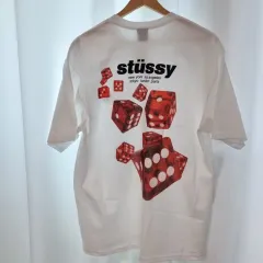 STUSSY Stussy ロール러스 白 半袖T DICE 19051 (XL)