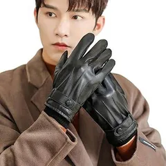 手袋 メンズ 防寒 スマホ対応 革手袋 バイク レザーグローブ 裏起毛 保温 防風 撥水加工 バイク 防寒グローブ 運転 ファッション アウトドア作業 通勤 通学 冬