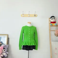 RALPH LAUREN グリーン ジュニア カーディガン