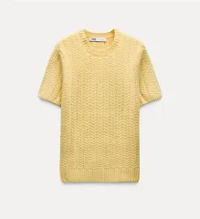 新品 ZARA ウール100% ケーブル ニット トップス S ジャケット カーディガン タグ zara