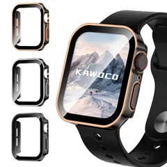 新品 【3枚セット】Kawoco アップルウォッチ 防水 カバー 保護 iWatch 44mm SeriesSE SeriesSE2 Series6 Series5 Series4 直角エッデザイン apple watch 用 ケース 対応 44mm ブラック