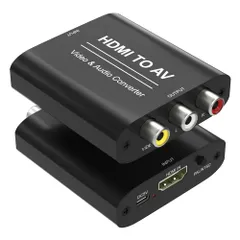 新品 HDMI 変換 RCAアダプタ HDMI to RCA 変換コンバーター コンポジット ＨＤＭＩ 変換 アルミ合金製 1080/720P 入力 音声転送 PAL/NTSC切り替え AVケーブル エイチディーエムアイ変換 TV/HDTV/Xbox/PC/D