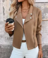 スウェード ライダースジャケット ブラウン 新品