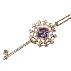 スワロフスキー SWAROVSKI キーモチーフ ネックレス ビジュー ピンクゴールド系 アクセサリー ペンダント ジュエリー