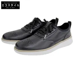 Cole Haan コールハーン 新品同様 ジェネレーション ゼログランド メダリオン レザー スニーカー シューズ メンズ ブラック 25.5cm C31495 8(US)
