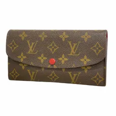 【6ab1102】ルイヴィトン 長財布 モノグラム ポルトフォイユエミリー M60136 ルージュ【中古】レディース
