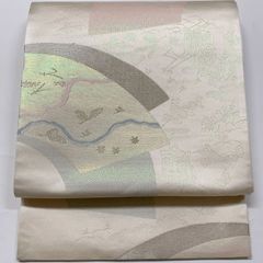 袋帯　正絹　金糸　銀糸　青海波　着物　063t 袋帯 正絹 金糸 銀糸 青海波 着物 063t 【公式通販】