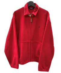 ラルフローレン RalphLauren ポロ POLO 90’s 90年代 三角タグ フリース スウィングトップ FLEECE SWING TOP ジップアップ RED 赤 ジャケット ロゴ レッド Lサイズ 104MT-2519