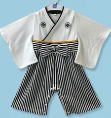 【ハチマキ付き】羽織はかまロンパース カバーオール　男の子 60.70.80.90cm　新品