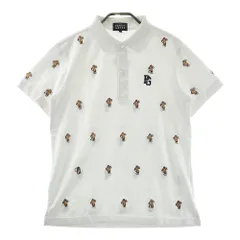 サイズ：4 PEARLY GATES パーリーゲイツ  半袖ポロシャツ 刺繍 総柄 ホワイト系 [240101600148] ゴルフウェア メンズ ストスト