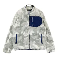 サイズ：LL FILA GOLF フィラゴルフ  フリースボア ジップジャケット カモフラ総柄 グレー系 [240101600356] ゴルフウェア メンズ ストスト