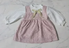 女の子 起毛 ONE PIECE Tシャツ 90