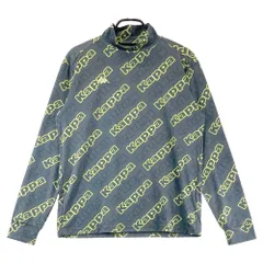 サイズ：M KAPPA GOLF カッパゴルフ  ハイネック 長袖Tシャツ ロゴ総柄 グリーン系 [240101602446] ゴルフウェア メンズ ストスト