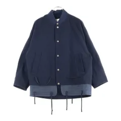 JIL SANDER (ジルサンダー) 20SS Avalon Drawstring Bomber Jacket アヴァロンドローストリングボンバージャケット 切替MA-1ジャケット JSMQ420401 ネイビーのサムネイル