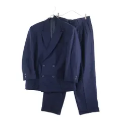 Yohji Yamamoto (ヨウジヤマモト) 90S 旧JR東海 制服 ダブルブレスト ウールセットアップジャケット テーラードジャケット ウールスラックスパンツ ネイビーのサムネイル