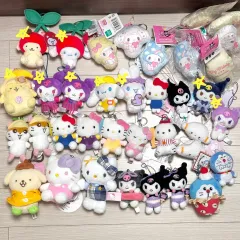 ミニぬいぐるみキーホルダー／サンリオ クロミ ポムポムプリン シナモロール さくらんぼ ハローキティ