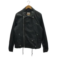 MONCLER (モンクレール) ★★ ③ B20914081680 50174 MASSART レザー切替 ダウンライダースジャケット メンズ ブラック 5