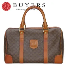 【中古】 セリーヌ ハンドバッグ マカダム PVC レザー ブラウン ヴィンテージ 手提げ 普段使い レディース 女性 CELINE