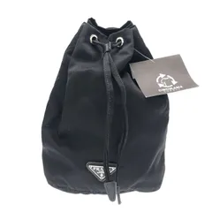 PRADA (プラダ) ☆ ⑤ 巾着ポーチ レディース ブラック ー
