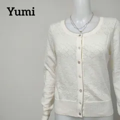 yumi インポート フェミニン ハート ダイヤ 透かし編み ラメ入カーディガン