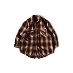 00s 90s オンブレチェック　シャドウ　ウール　ジャケット　グランジ