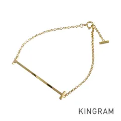 ティファニー TIFFANY&Co. Tスマイル ミディアム K18YG ブレスレット sst【中古】