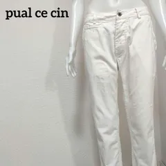 ピュアルセシン pual ce cin ホワイトチノパン きれいめカジュアル ボタンフライのサムネイル