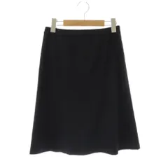 アンタイトル UNTITLED スカート 1 黒 ブラック 無地 Aライン ひざ丈 /CX ■OS ■OS