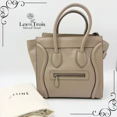 CELINE セリーヌ ラゲージ ハンドバッグ マイクロショッパー レザー マイクロ ベージュ 2025-070