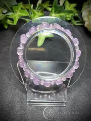 💎天然石✨️高品質✨️ラベンダー アメジスト  フリーカット   ブレスレット    レディース＆メンズ   E766