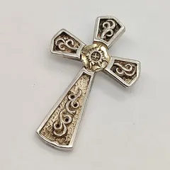【美品】クロスデザインペンダントトップ　SILVER　シルバー925