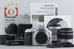 Panasonic パナソニック 【中古】Panasonic パナソニック LUMIX DMC-G5W シルバー ダブルズームレンズキット シャッター回数僅少 元箱付き ミラーレスカメラ