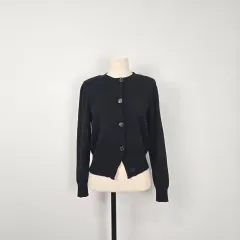 a0079 AtG 24ss ブラック 基本 ビスコース カーディガン 66