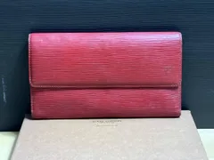  現状品 LOUIS VUITTON ルイヴィトン エピ ポルトトレゾール インターナショナル M63387 長財布 レッド