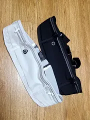 ヒップバッグ ウエストバッグ ブラック/アイボリー