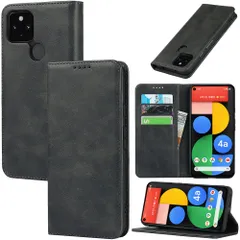 新品 対応 Google pixel 4a 5g ケース 手帳型 スマホケース グーグルピクセル4a 5g カバー 手帳型 カードスロット、キックスタンド レザー(ブラック)