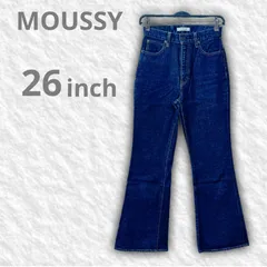 【即決ご希望額はコメントへ】 美品　MOUSSY　マウジー　MVS FLARE　ワンウォッシュ　デニム　インディゴ　ブルー　26インチ　フレアパンツ　ベルボトム　ハイウエスト　ブーツカット　ストレッチ　美脚シルエット　脚長効果　ジーンズ　定番　人気　カジュアル
