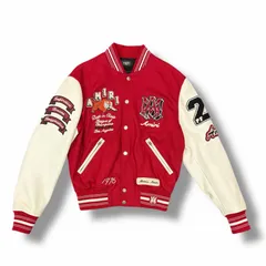 AMIRI タイガー刺繍ヴァ―シティジャケット スタジャン アミリ レッド S （6428M）