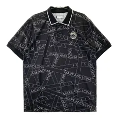 サイズ：48 MARK&LONA マークアンドロナ 2025年 半袖ポロシャツ 総柄 ブラック系 [240101570640] ゴルフウェア メンズ ストスト