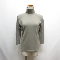 プレミスフォーセオリーリュクス Premise for Theory Luxe タートルネック 七分袖 ニット カットソー セーター 38 グレー ウール カシミヤ混 タグ付き