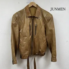 ジュンメン 90s ヴィンテージ レザー ジャケット ブルゾン 短丈 メンズ M ISItems【USED】【古着】【中古】50150549