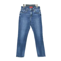 RED CARD レッドカード パンツ インディゴブルー サイズ:24 | 30周年 アンクル スリムテーパード ハイライズ デニム パンツ / Anniversary カーブベルト ストレッチ コットン | ボトムス ジーンズ【レディース】【中古】