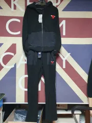 NBA シカゴ・ブルズ フード ジップアップ トレーニングウェア セット ジャケット パンツ M