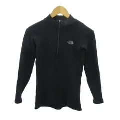 ザノースフェイス THE NORTH FACE カットソー ハーフジップ ロゴ プリント 長袖 M 黒 ブラック 0108