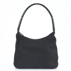 美品 プラダ テスート ナイロン 三角 トライアングルロゴ ショルダーバッグ 肩掛け トート ハンド ブラック 黒 レディース MME BW5-1【中古】