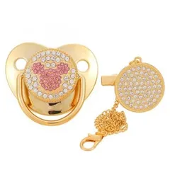 新品 おしゃぶり 新生児 クリップ付 消毒ケース付 ヌーク おしゃぶり 出っ歯になりにくい 安眠 ピジョン 【安心の個別包装】 (ゴールド クリップ付)