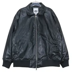 adidas アディダス PREMIUM ESSENTIALS PLEATHER BOMBER JACKET KD2943 プレミアム エッセンシャルズ プレザー ボンバージャケット ブラック サイズ3XL Janz