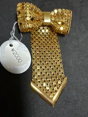 7割引★リボン ゴールドブローチ